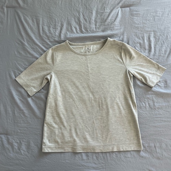 Talbots Tops - Talbots Heather Gray Short Sleeve Tee